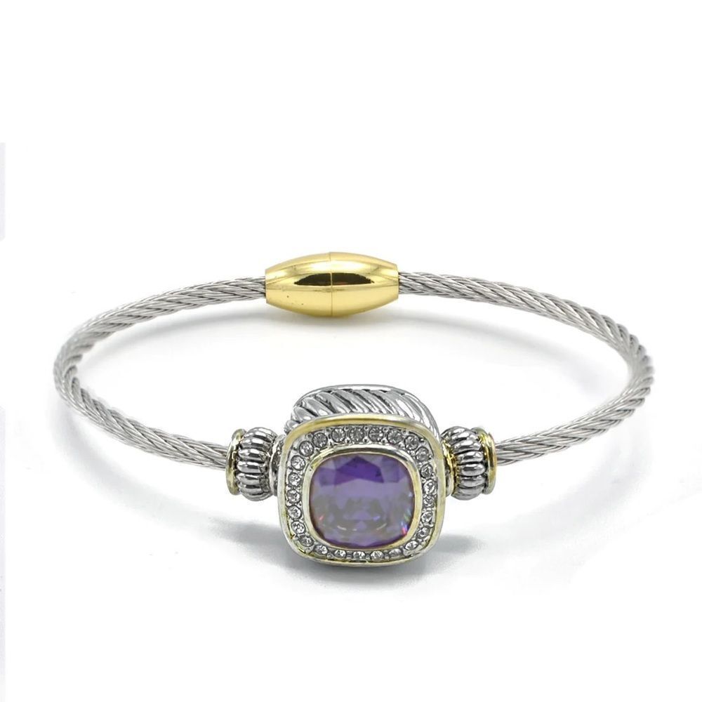 CABLE TWO TONE ROPE BRACELET - Picture 9 of 12